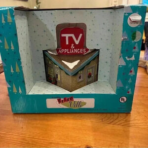 New 2005 Santa’s workbench retroville 3 sons appliance and tv store Christmas